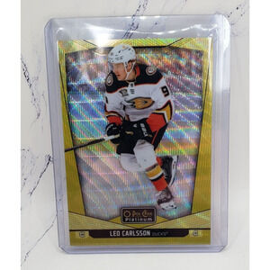 2024-25 O-Pee-Chee Platinum Leo Carlsson Anaheim Ducks #138 Neon Yellow Surge